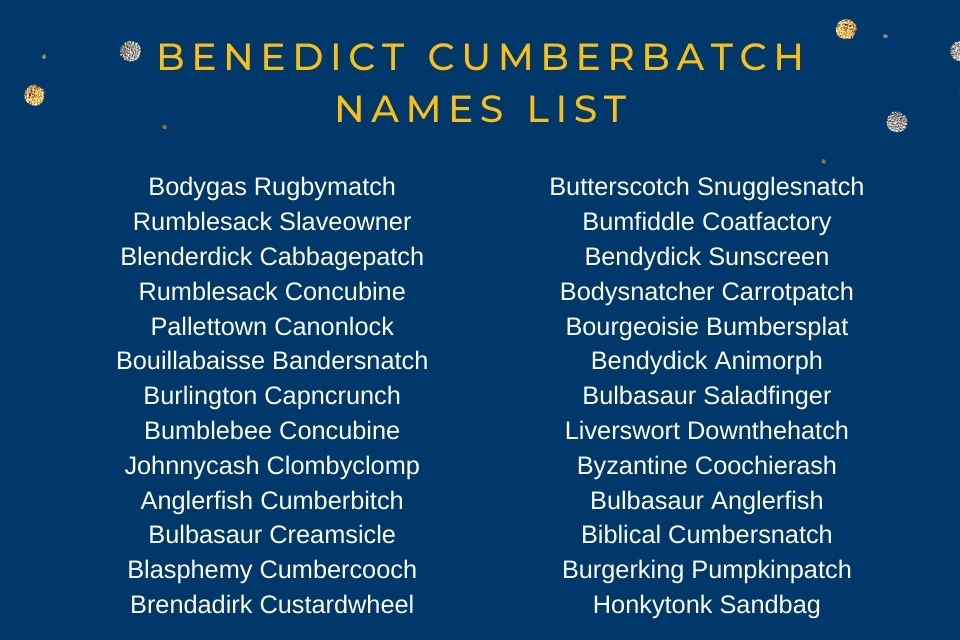 Benedict Cumberbatch Names 